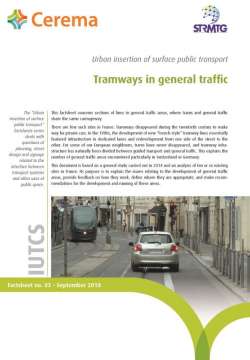 Tramways in general traffic